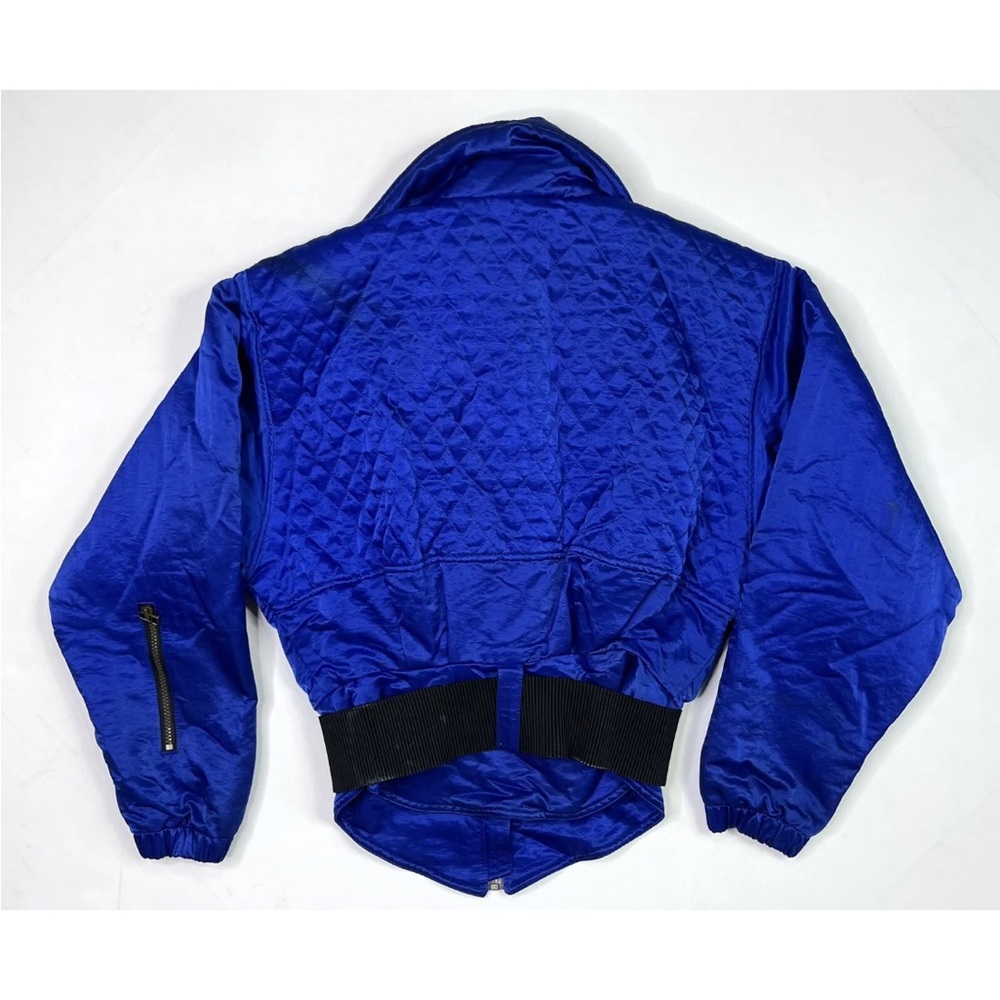 Nils Ski Jacket Womens 10 Vintage USA Full Zip Blue Belted Snowboard Coat - Picture 2 of 10